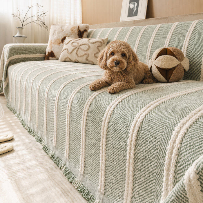 Chenille Herringbone Sofa Throw